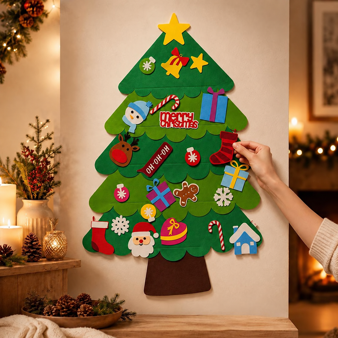 フェルトのクリスマスツリー