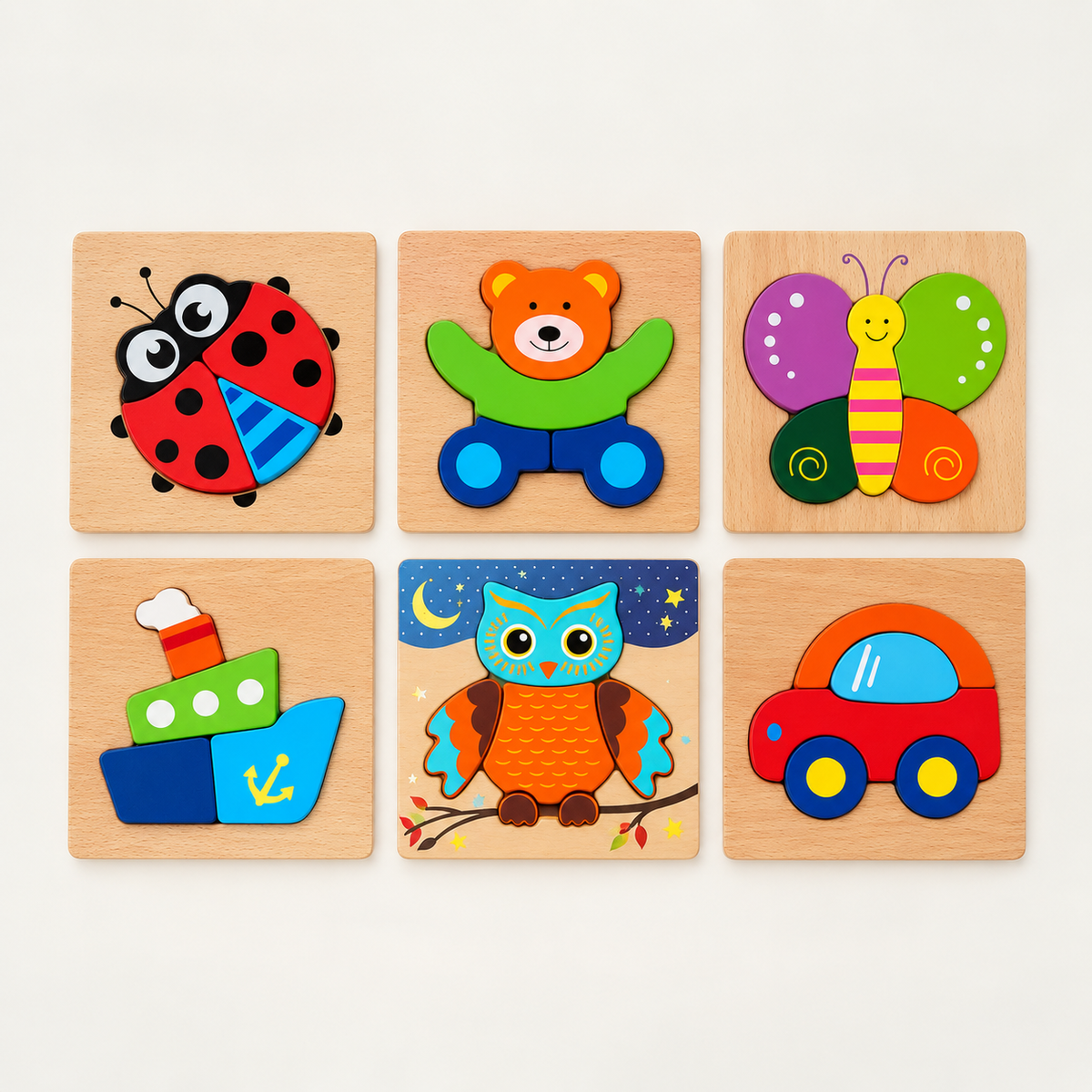 木製パズル 6枚セット