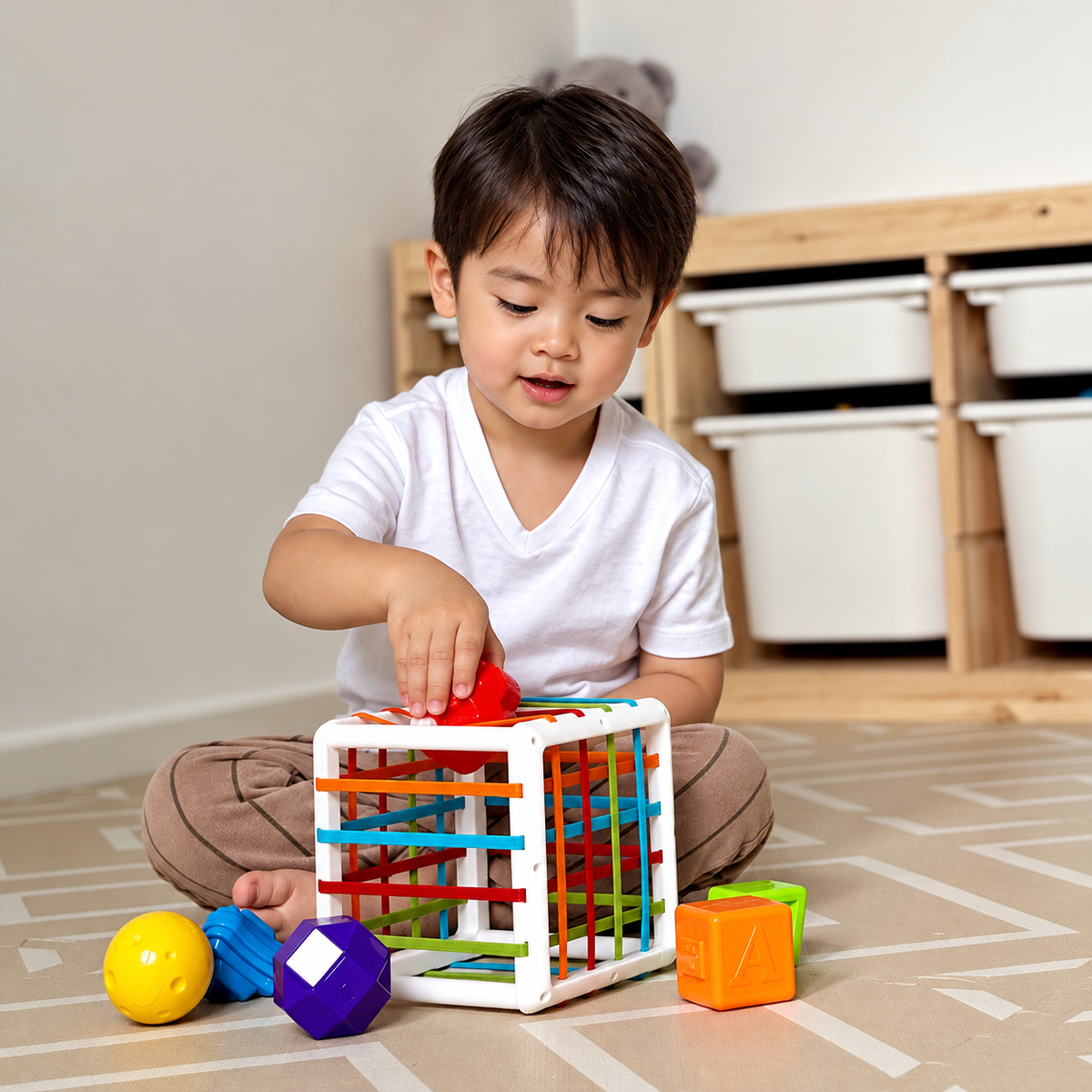 シェイプブロック 型はめボックス｜モンテッソーリ知育玩具