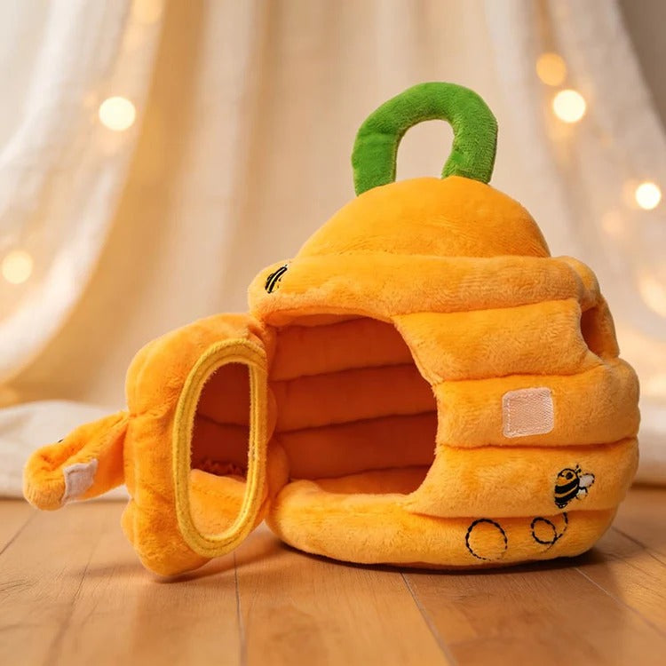 ミツバチの巣 ふわふわ布おもちゃと5匹のミツバチ